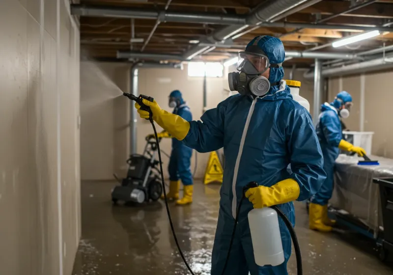 Basement Sanitization and Antimicrobial Treatment process in Los Olivos, CA