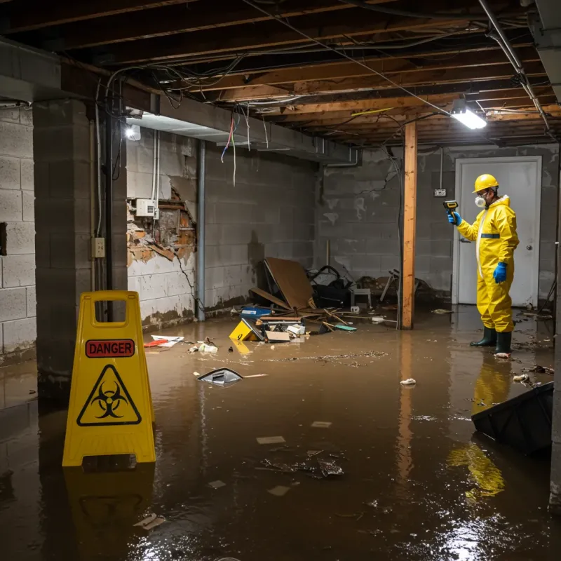 Flooded Basement Electrical Hazard in Los Olivos, CA Property